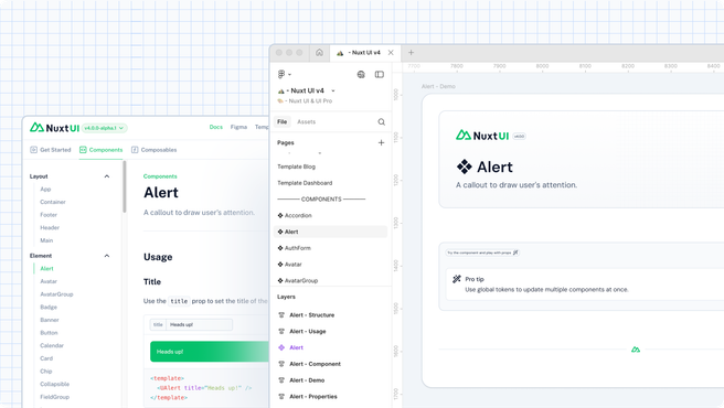 A screenshot of Nuxt UI Code & Figma Kit